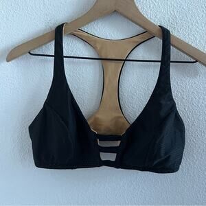 WLFP With Love From Paradise Racerback Bikini Top Mesh Overlay Medium